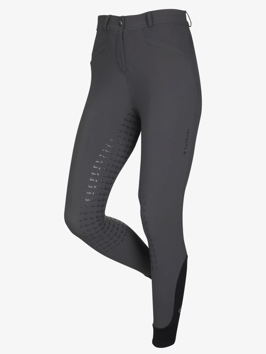 LeMieux Dynamique Full Seat Breeches for Equestrian Riding - Graphite Grey Equestrian Tights