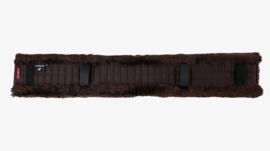 LeMieux Lambswool Girth Cover - Soft Brown Horse Girth Sleeve for Comfort & Protection