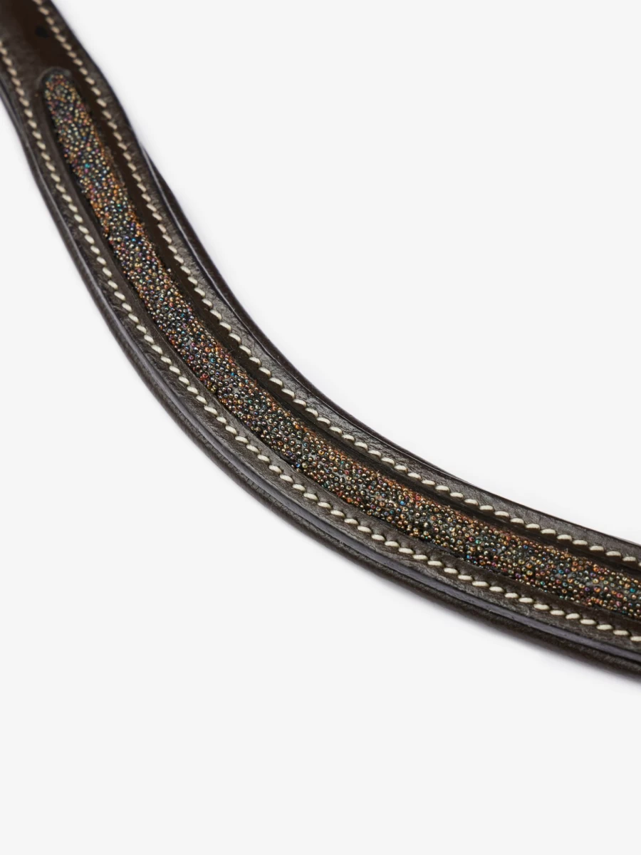 LeMieux Brown Crystal Embellished Hobby Horse Browband for Equestrian Show Jumping