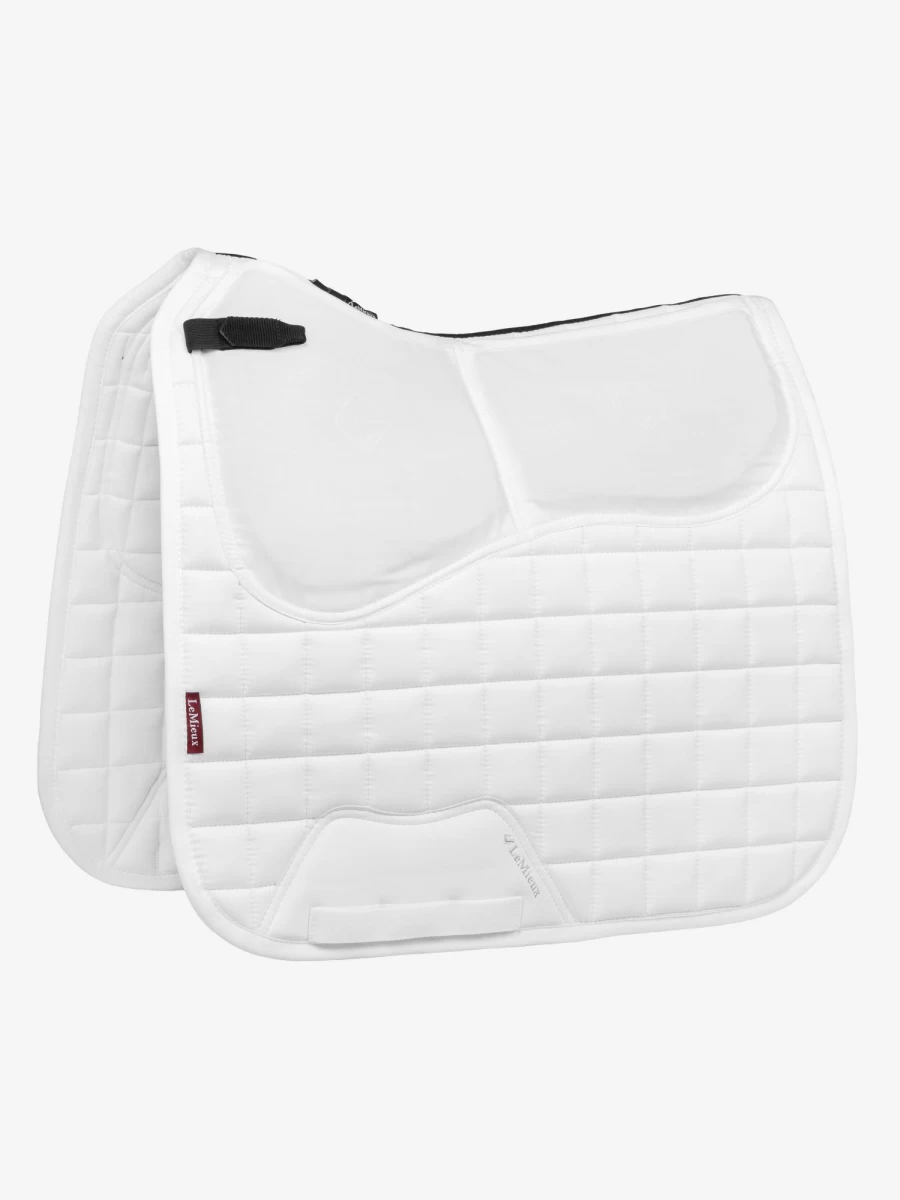 LeMieux White Prosorb Square Dressage Saddle Pad - Large - Breathable & Absorbent Equestrian Riding Pad