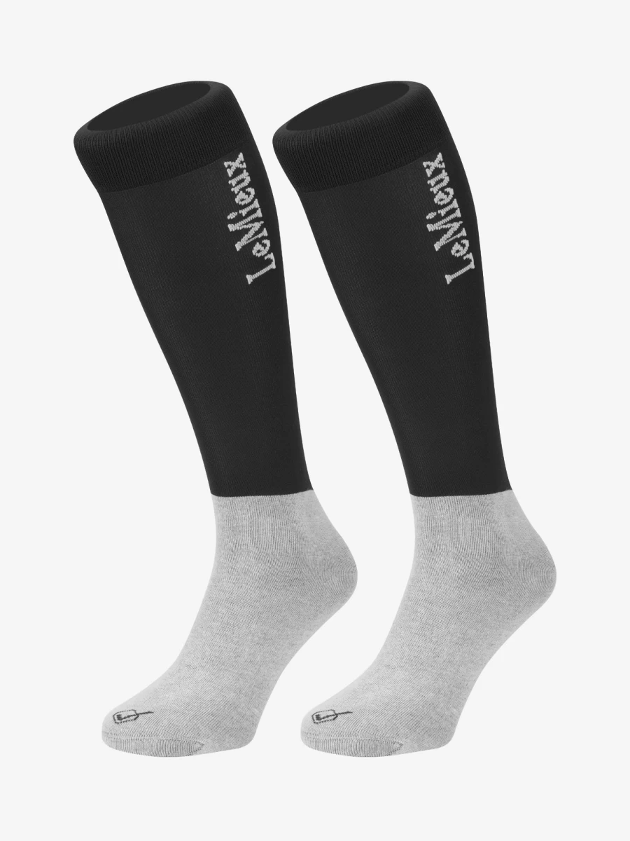 LeMieux Competition Socks Black - Twin Pack for Athletic Performance & Comfort