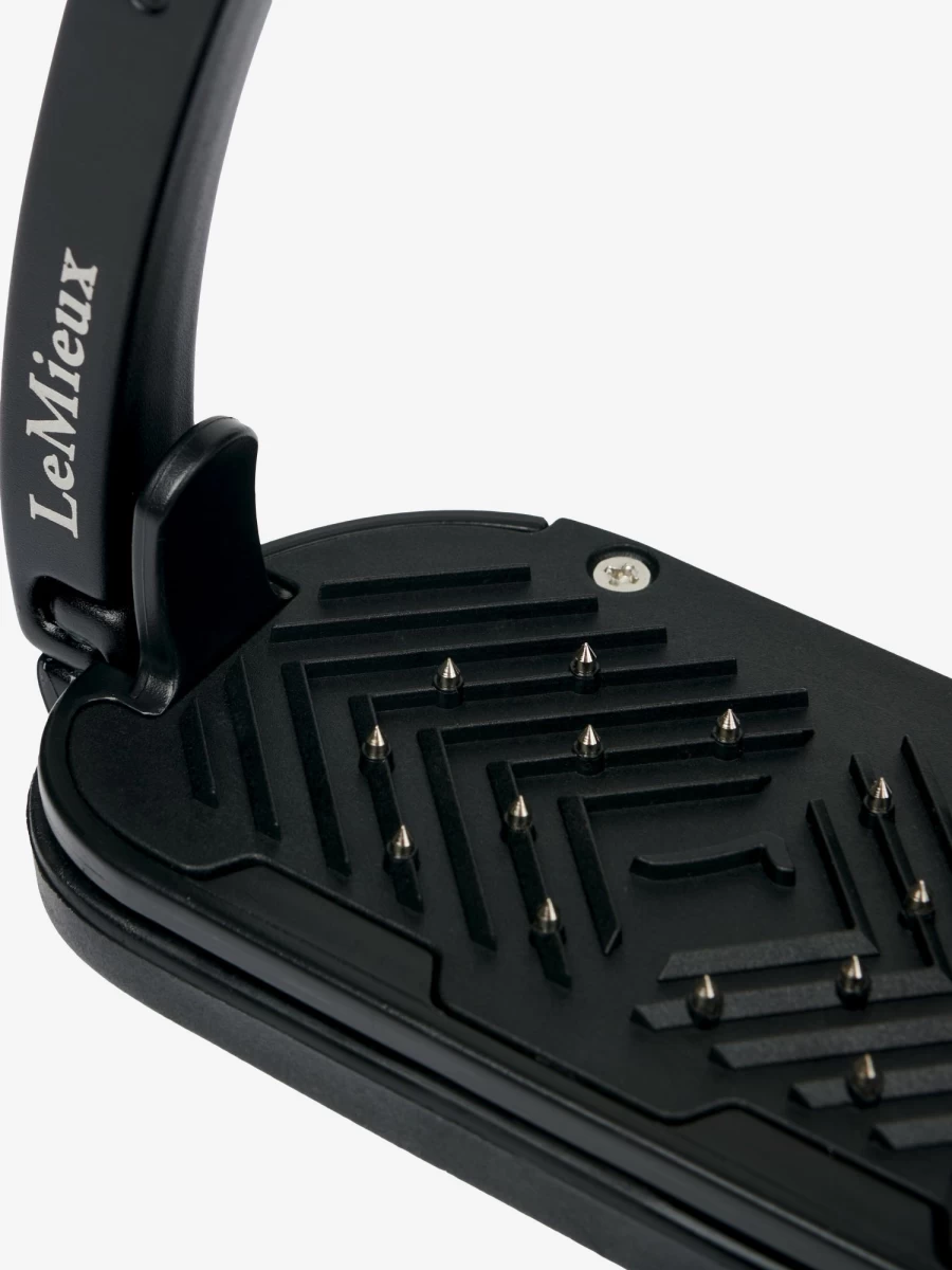 LeMieux Black Vector Control Stirrup - One Size Equestrian Riding Stirrups for Safety & Comfort