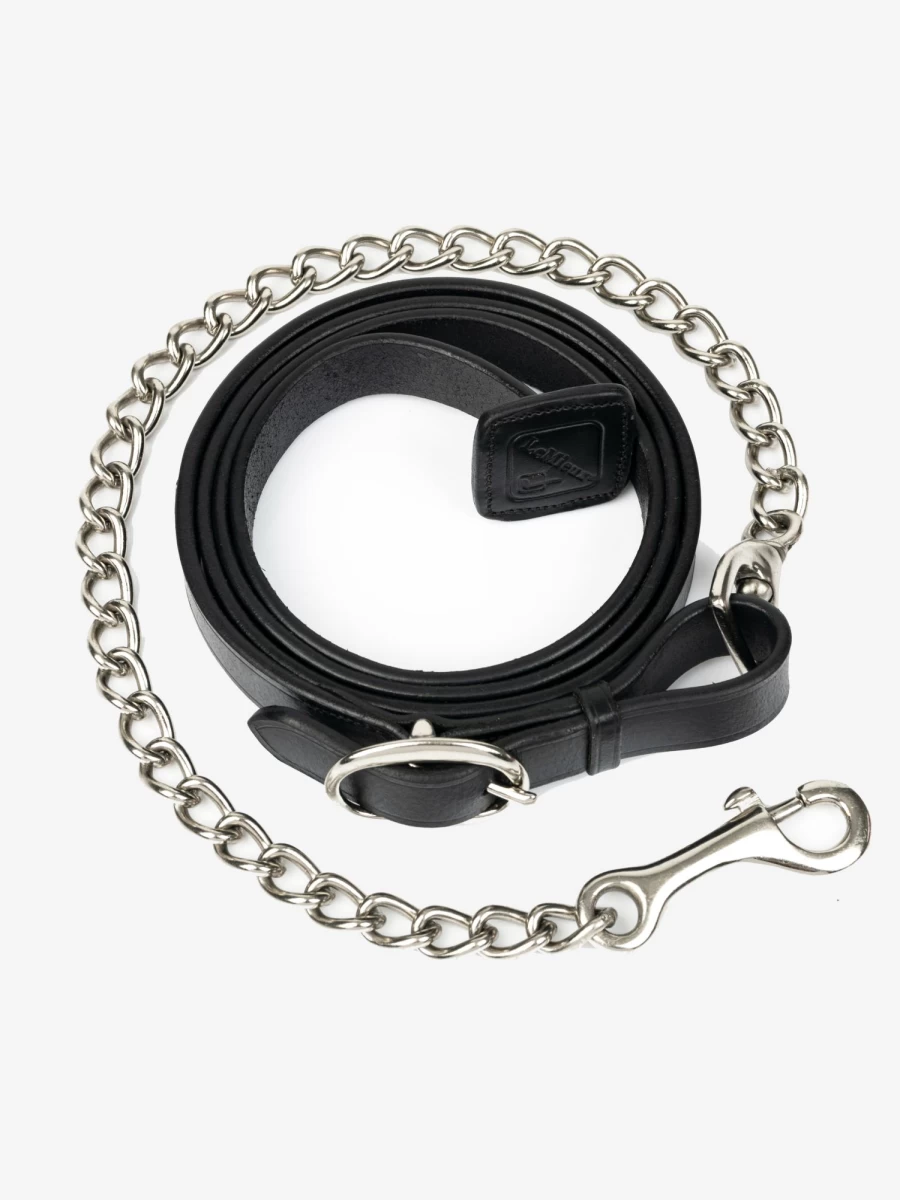 LeMieux Black Leather Trot Up Chain Equestrian One Size Bridle Accessory
