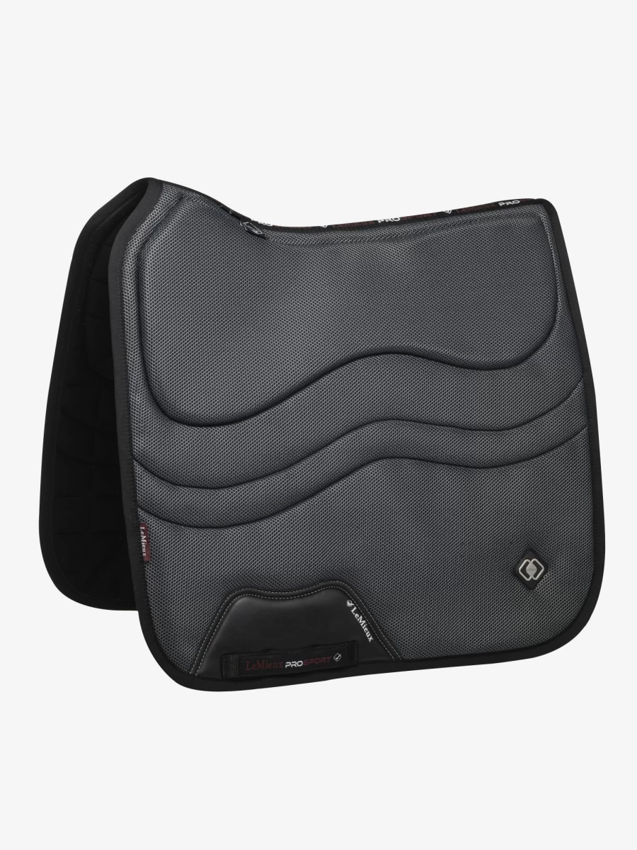 LeMieux Ultra Mesh Dressage Square Black - Breathable Equestrian Saddle Pad for Horse Riding