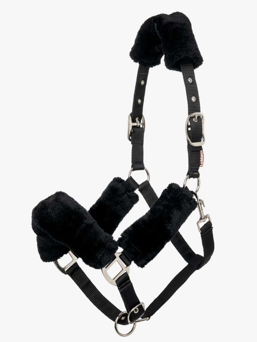 LeMieux Comfort Headcollar for Horses - Soft Adjustable Black Equestrian Headcollar