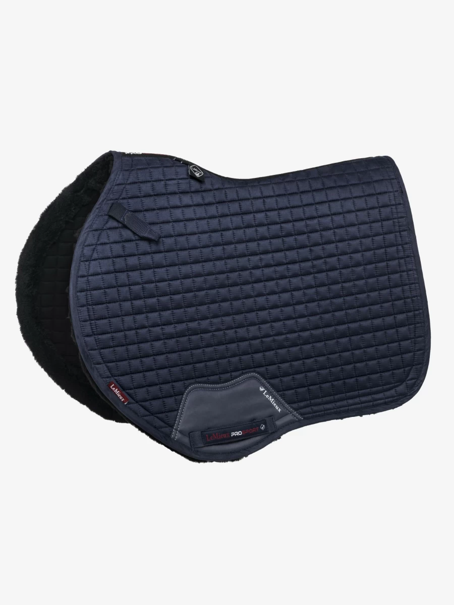 LeMieux Eurojump Sensitive Square Saddle Pad Navy Large for Optimal Comfort