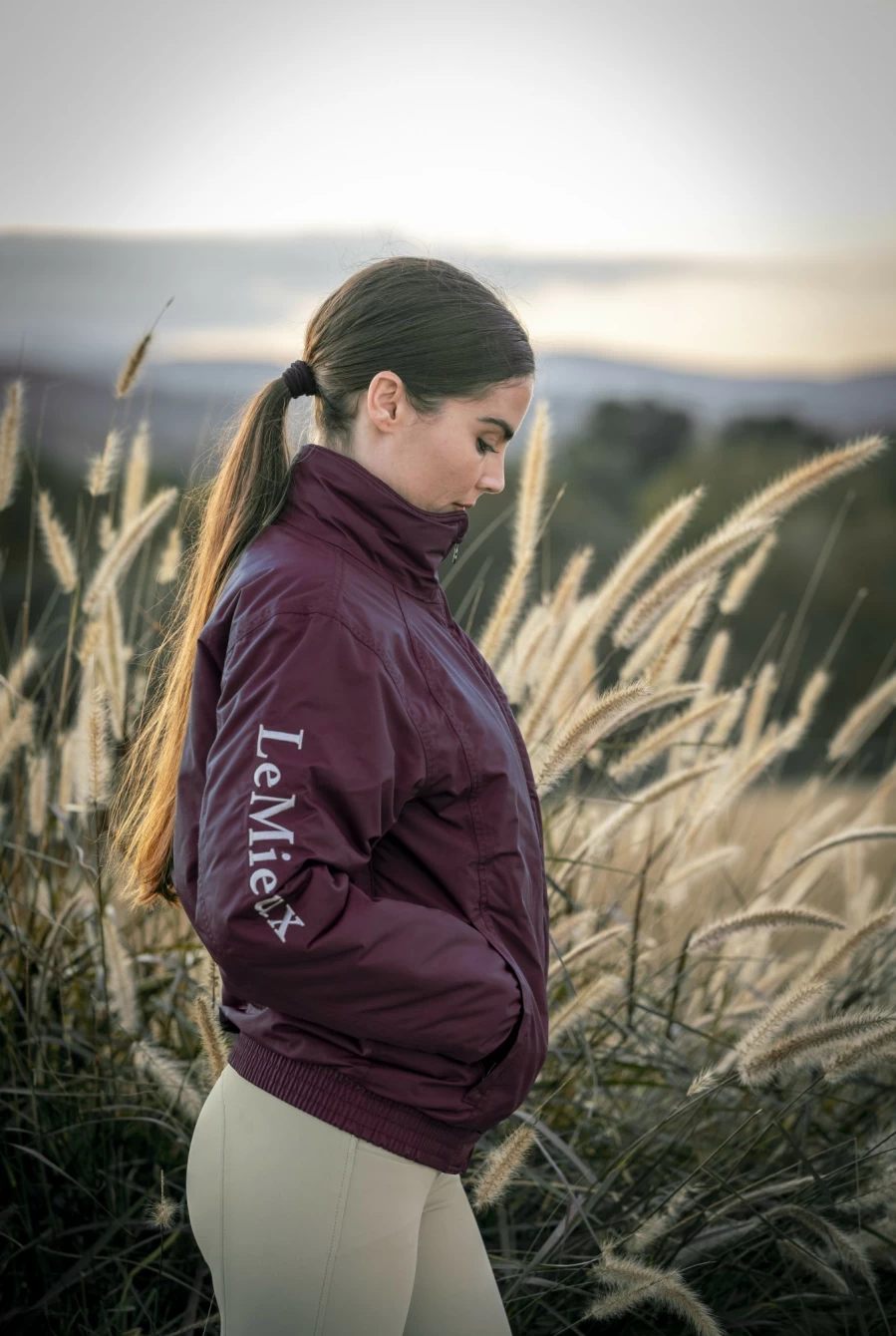 LeMieux Team Crew Jacket - Burgundy Men's Athletic Outerwear