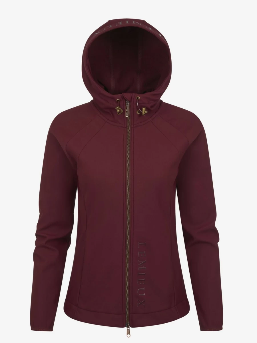 LeMieux Charlotte Merlot Soft Shell Jacket for Women - Lightweight Water-Resistant Outdoor Coat