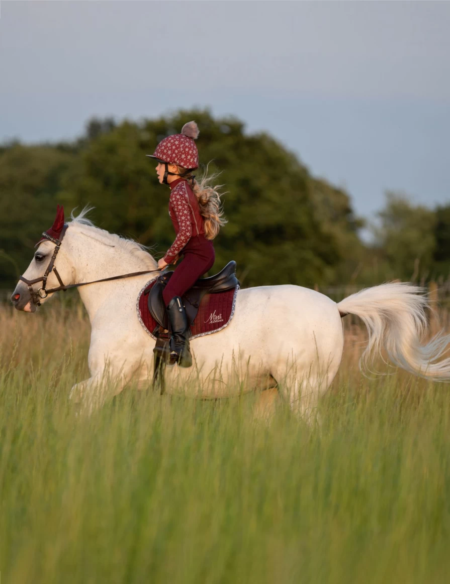 LeMieux Junior Pro Breeches - Premium Equestrian Riding Pants for Kids in Burgundy
