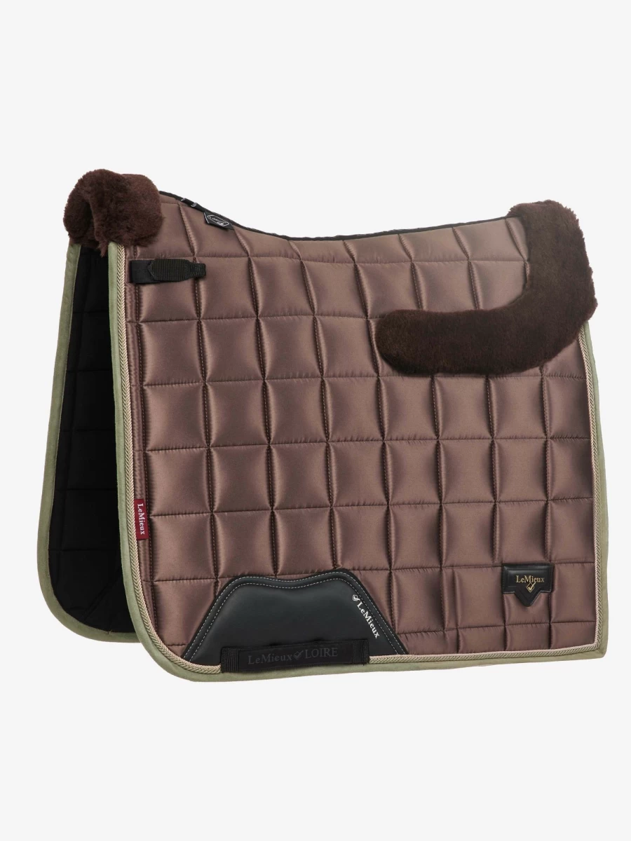 LeMieux Merino Wool Loire Classic Dressage Square in Walnut Brown