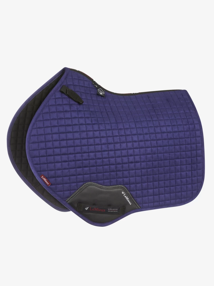 LeMieux Suede Square Close Contact Saddle Pad in Ink Blue for Equestrian Riding