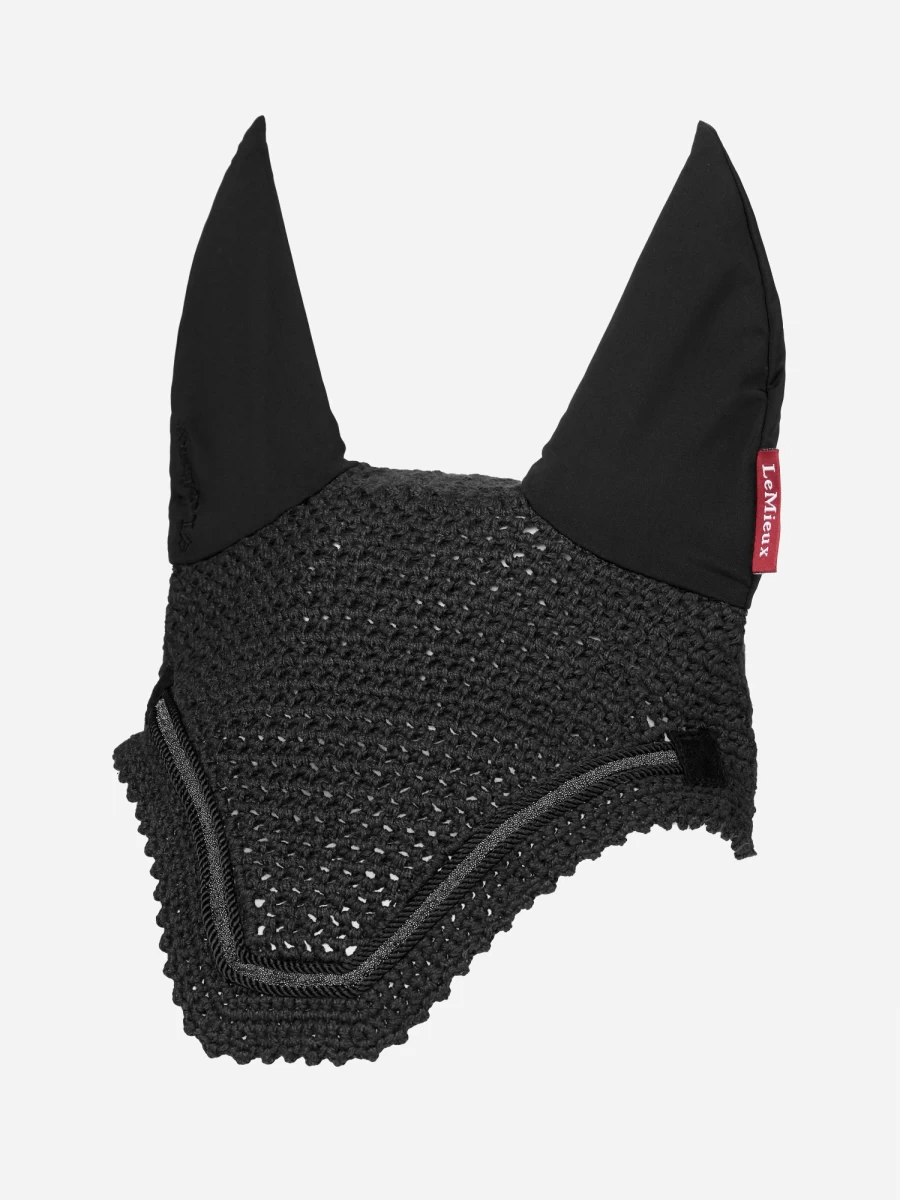 LeMieux Black Crystal Fly Equestrian Horse Riding Hood