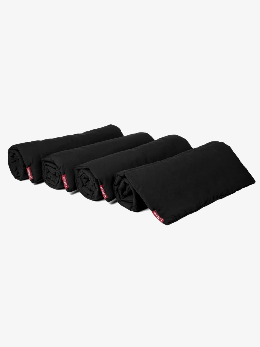 LeMieux Black Quilted Pillow Covers Set of 4 - Standard Size Luxury Bedding Accessories