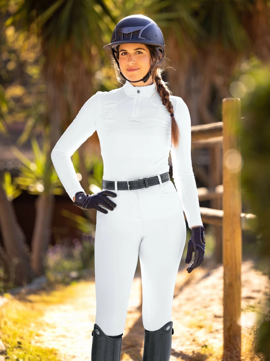LeMieux Women's Premium White Base Layer - Breathable & Moisture-Wicking Thermal Underwear