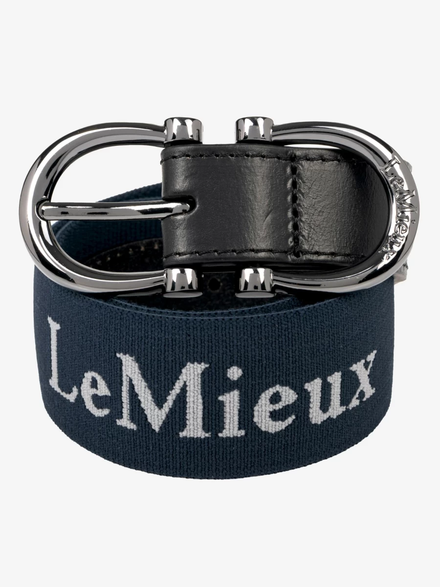 LeMieux Navy Elasticated Waist Belt - Adjustable Stretch Belt for Men & Women