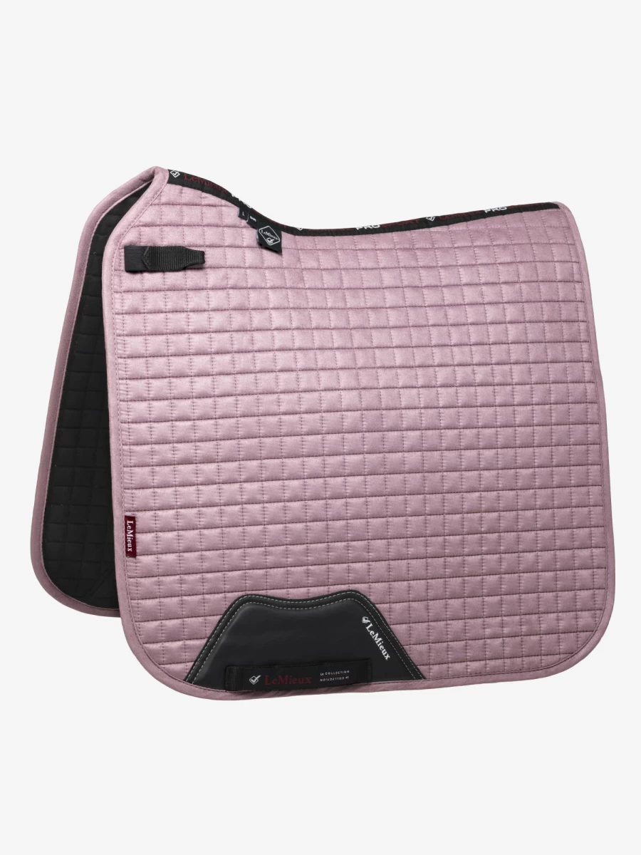 LeMieux Suede Dressage Saddle Pad - Premium Square Contour Musk for Enhanced Comfort