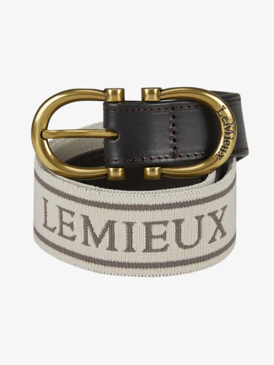 LeMieux Elasticated Waist Belt with Stone Decoration - Adjustable Stretch Strap for Comfort & Style