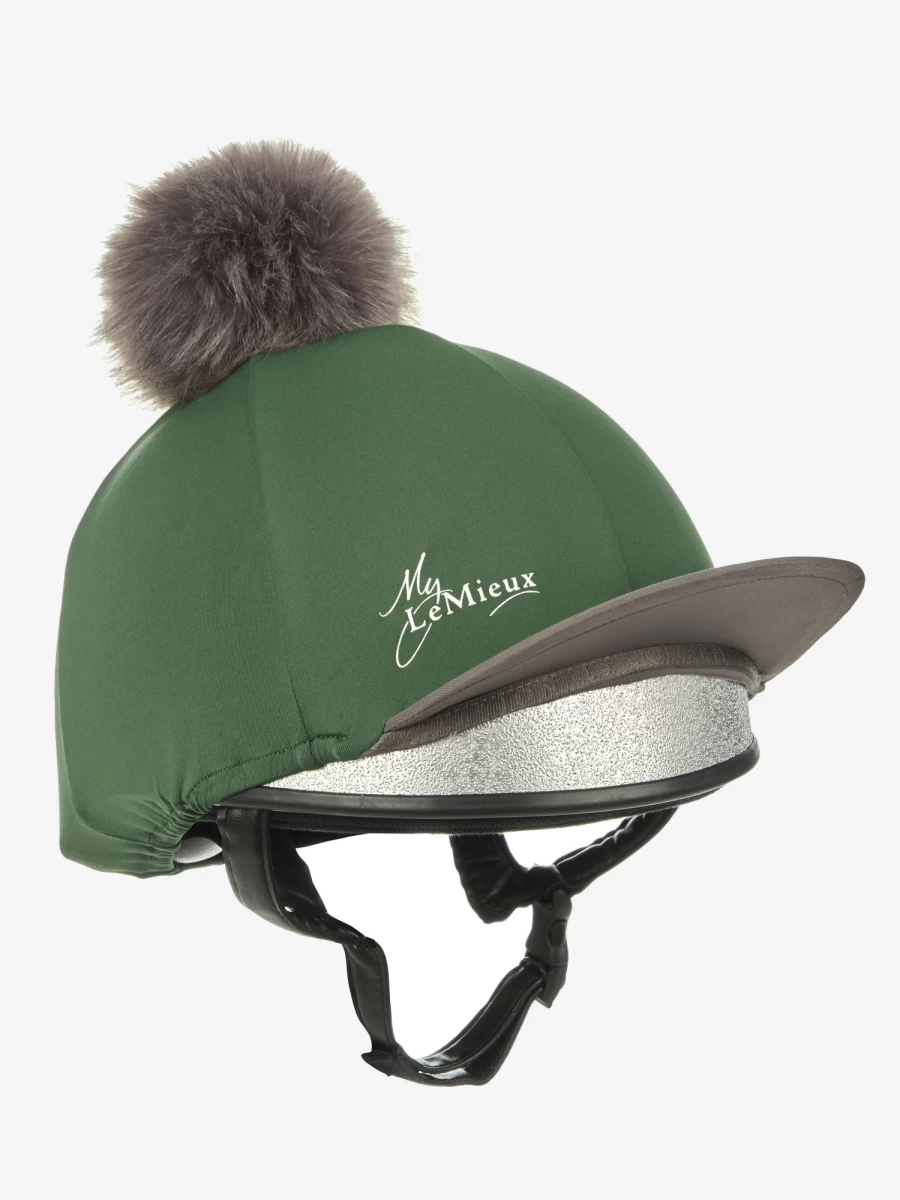LeMieux Silk Hunter Green Pom Hat - One Size Fits All, Elegant Winter Beanie