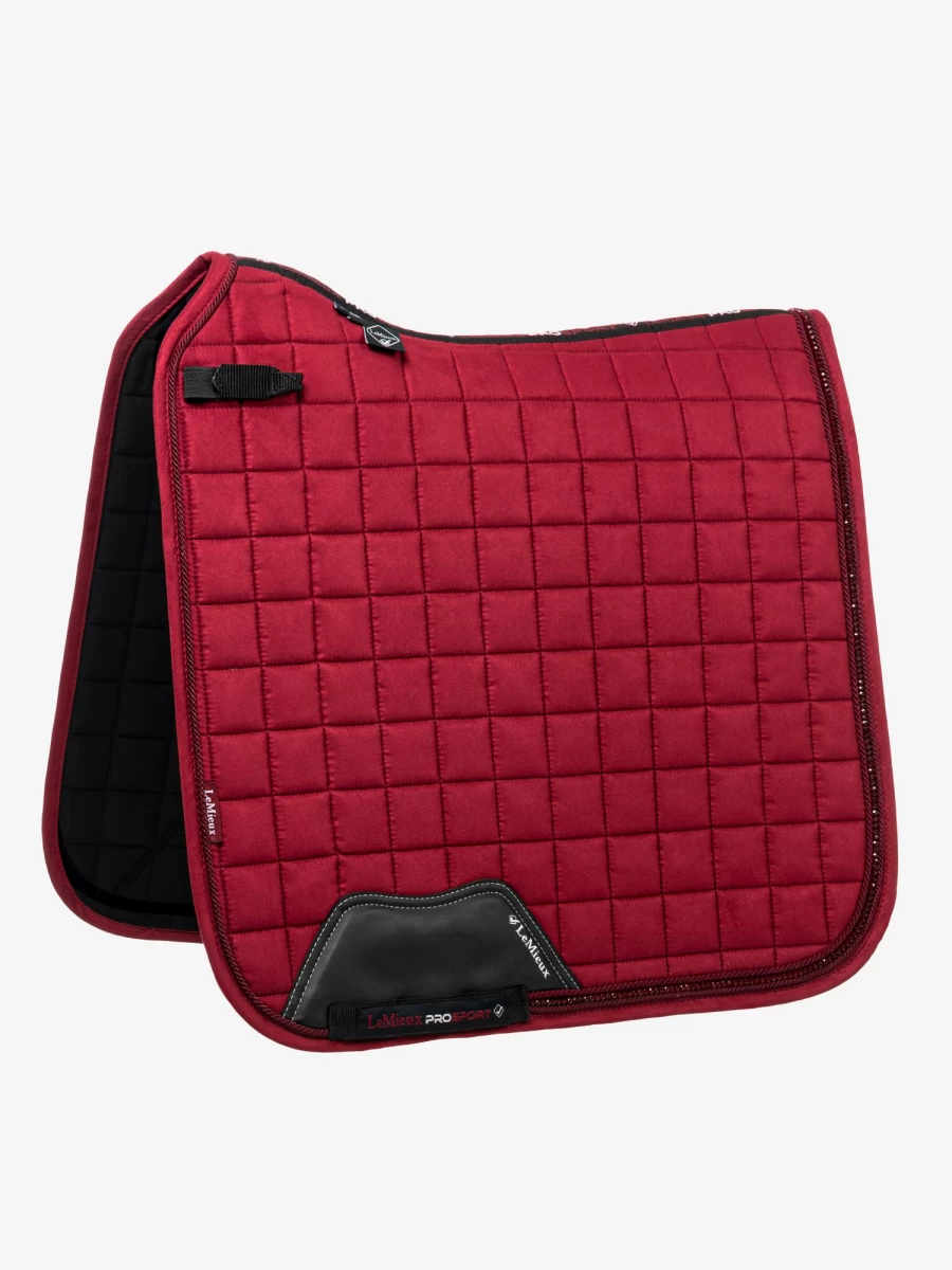 LeMieux Diamante Dressage Square Burgundy Large Horse Riding Saddle Pad
