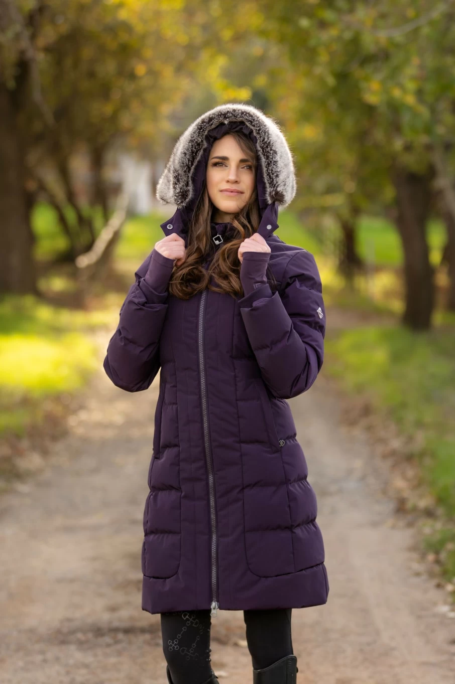LeMieux Loire Women's Three Quarter Length Coat in Fig - Elegant Trench Coat for Style & Comfort