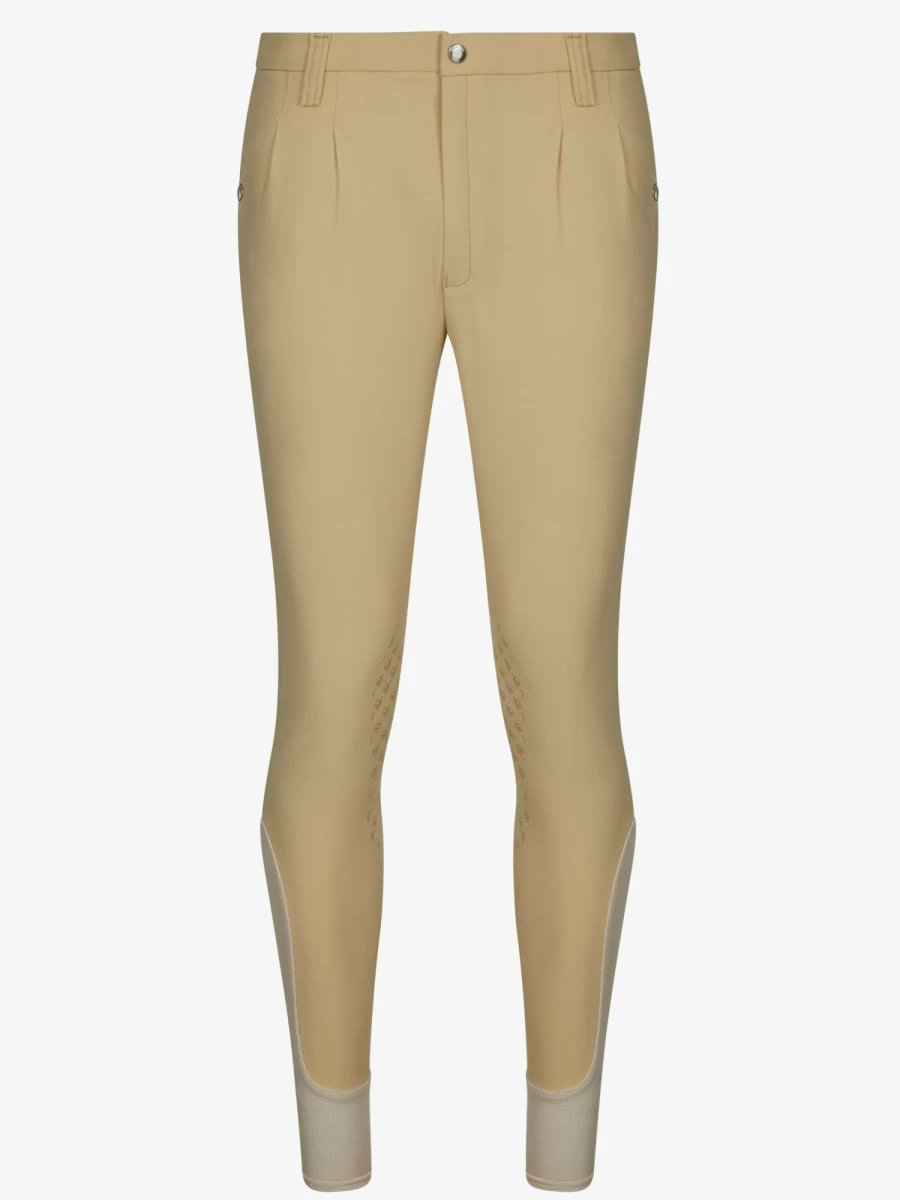 LeMieux Men's Beige Classic Elite Pleated Breech Equestrian Riding Trousers
