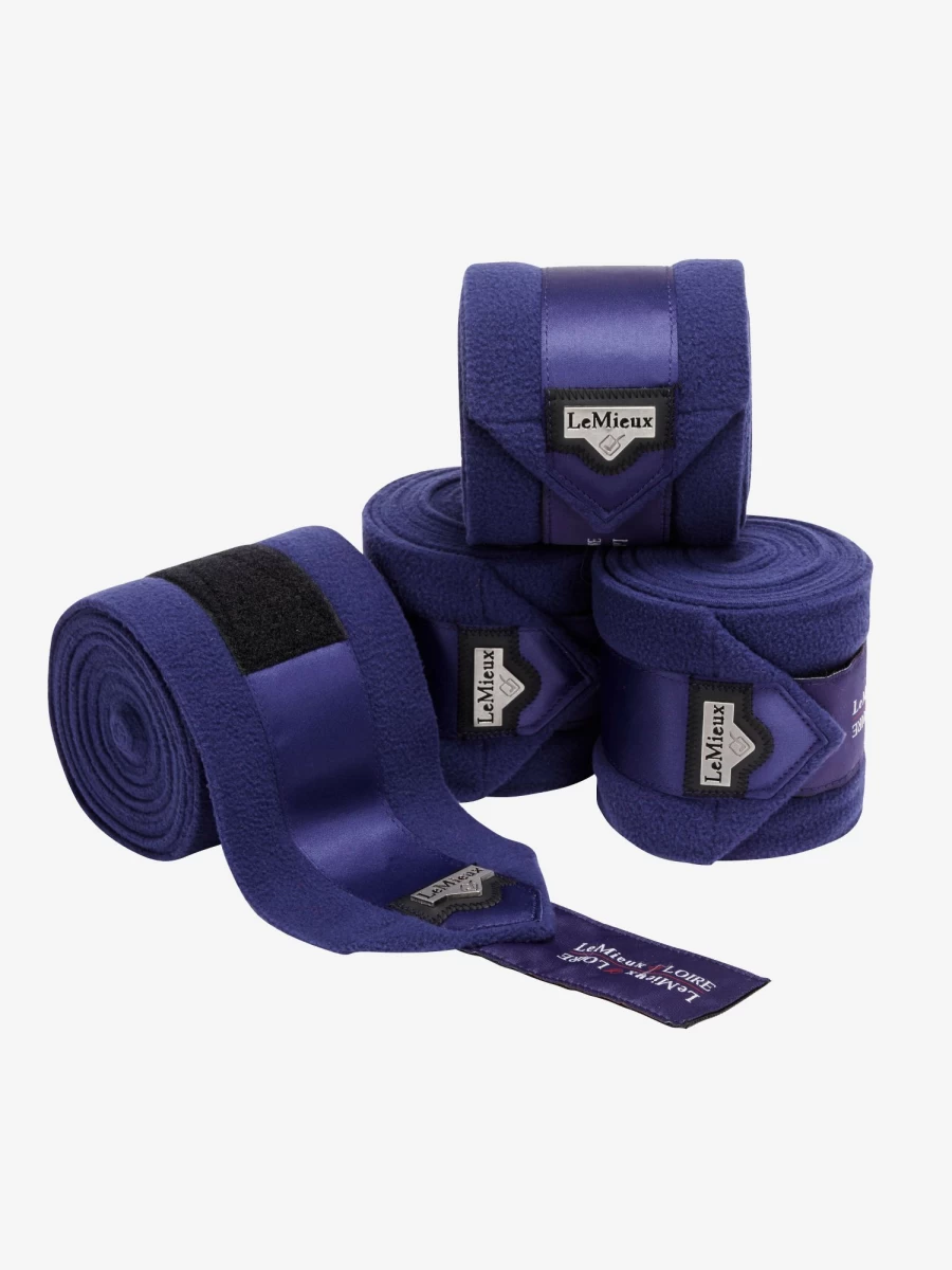 LeMieux Loire Polo Bandages - Ink Blue Horse Wraps for Support & Protection