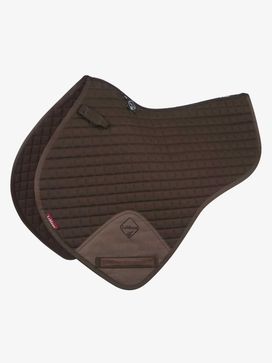 LeMieux Brown Large Half Square Close Contact Cotton Horse Riding Pad