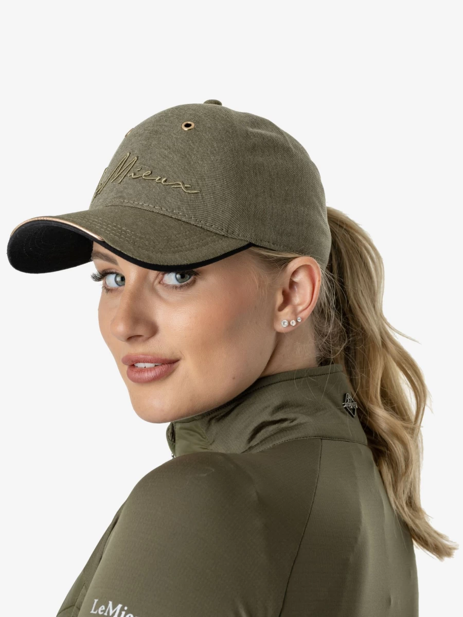 LeMieux Simone Moss Green Baseball Cap - Adjustable One Size Unisex Hat