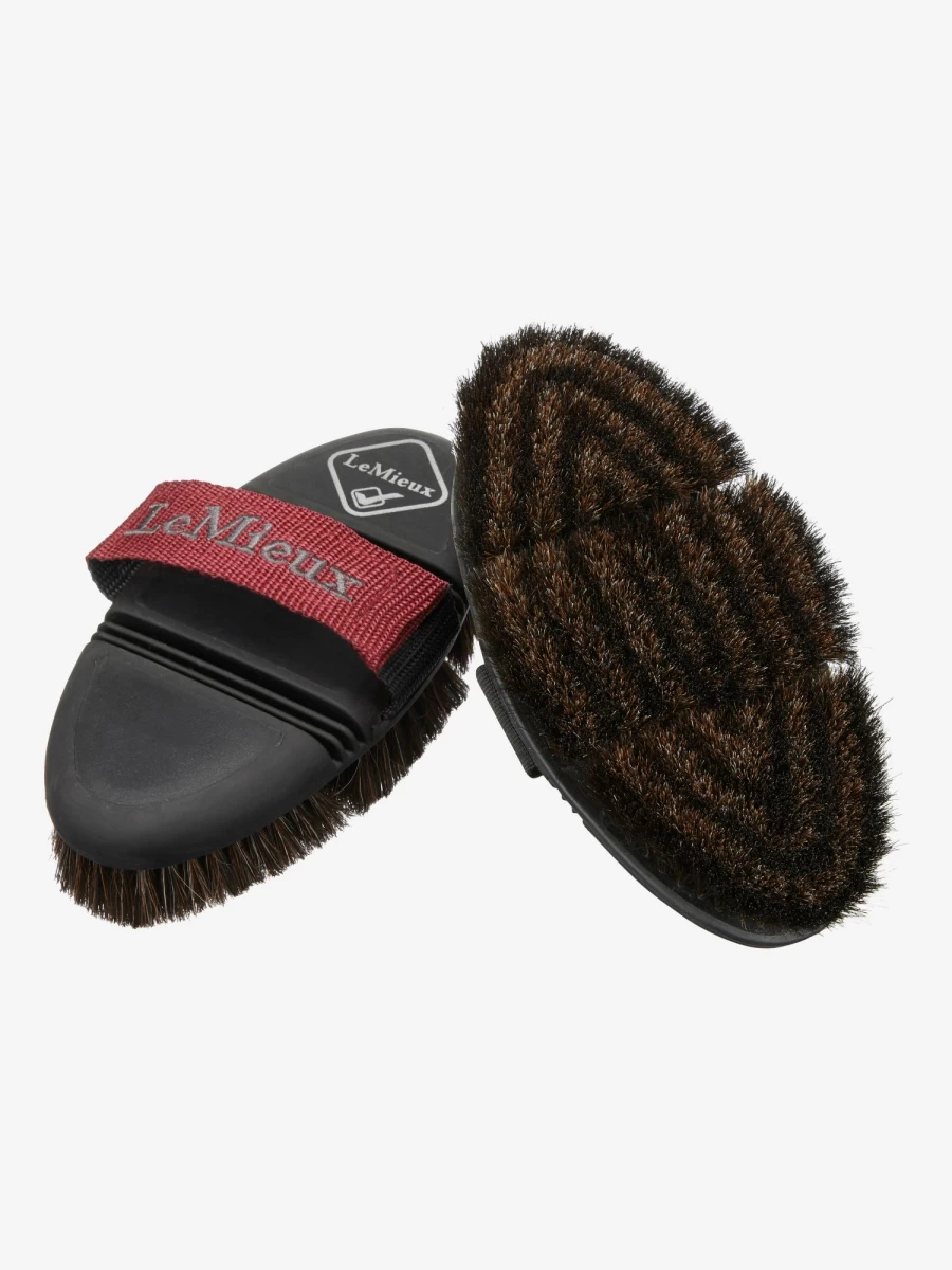 LeMieux Black Flexi Horse Hair Body Brush for Grooming - One Size