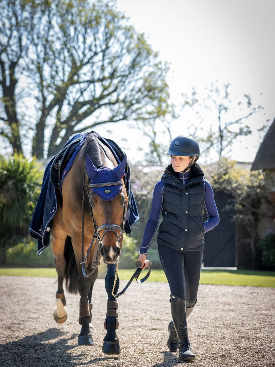 LeMieux Loire Fly Hood Ink Blue – Lightweight Horse Riding Fly Sheet with UV Protection