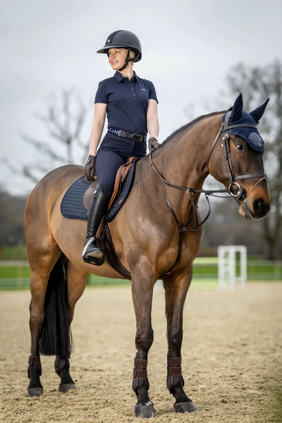 LeMieux Women's Premium Navy Polo Shirt - Elite Performance & Style
