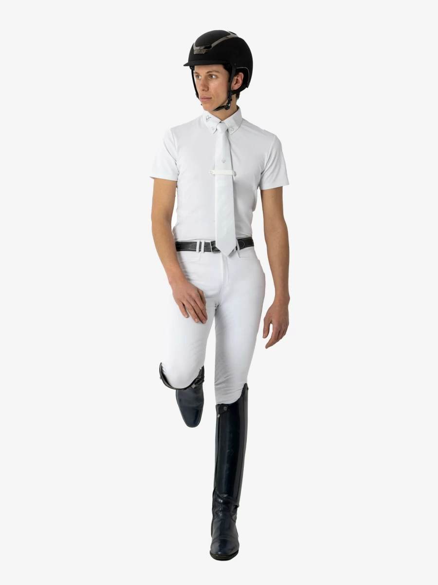 LeMieux Men's White Riding Breeches - Equestrian Horse Riding Trousers for Comfort & Performance