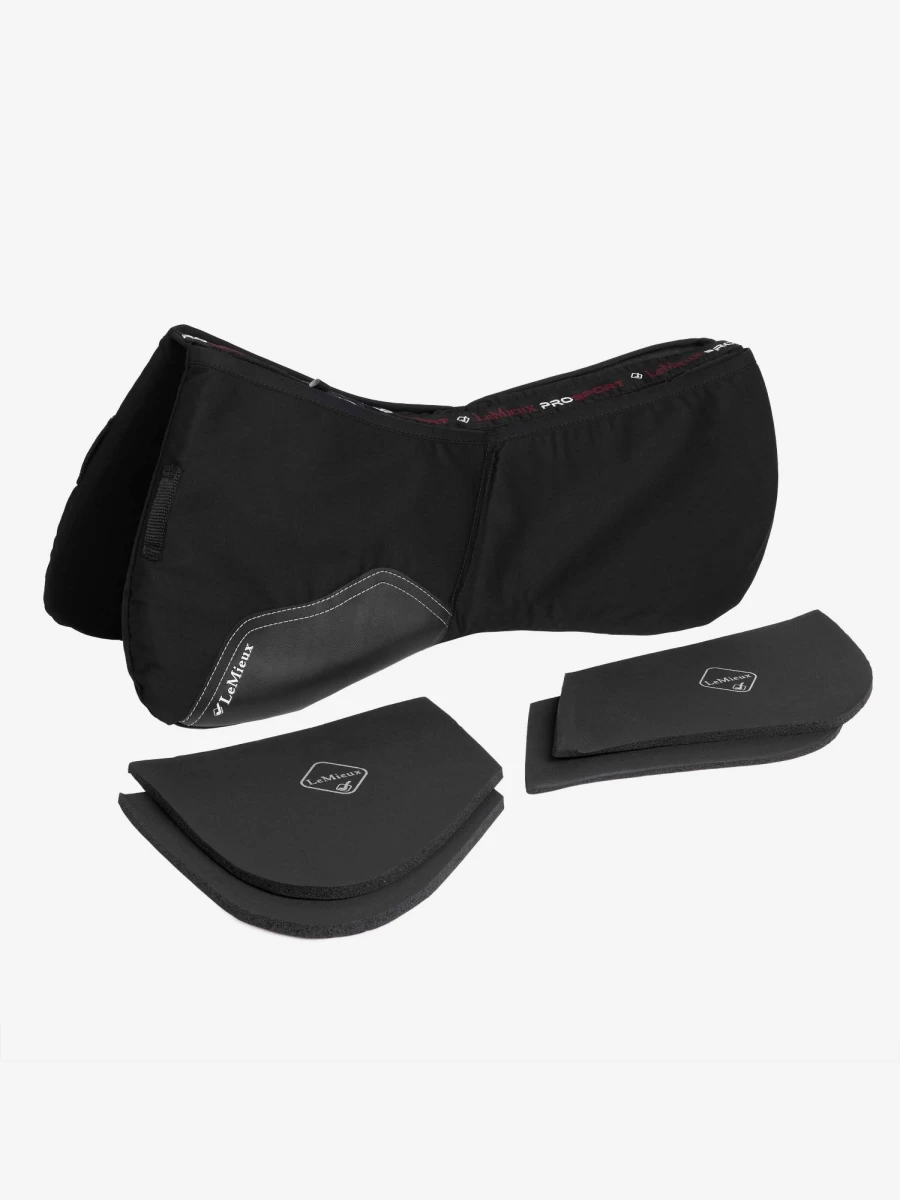 LeMieux Prosorb Half Pad - Breathable Black Horse Riding Saddle Pad