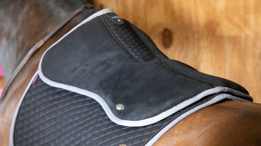 LeMieux Wither Relief Memory Foam Half Pad - Black Equestrian Saddle Pad for Comfort & Support