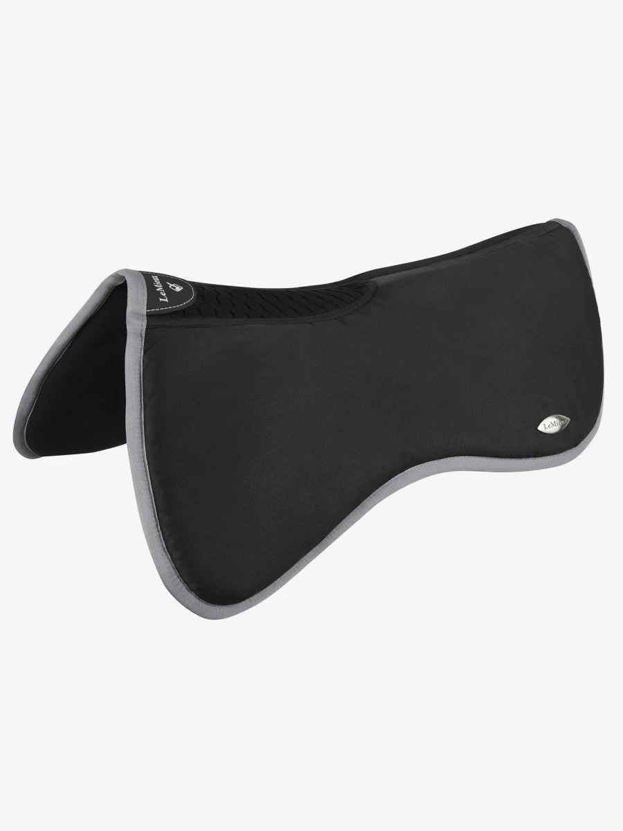 LeMieux Wither Relief Memory Foam Half Pad - Black Equestrian Saddle Pad for Comfort & Support