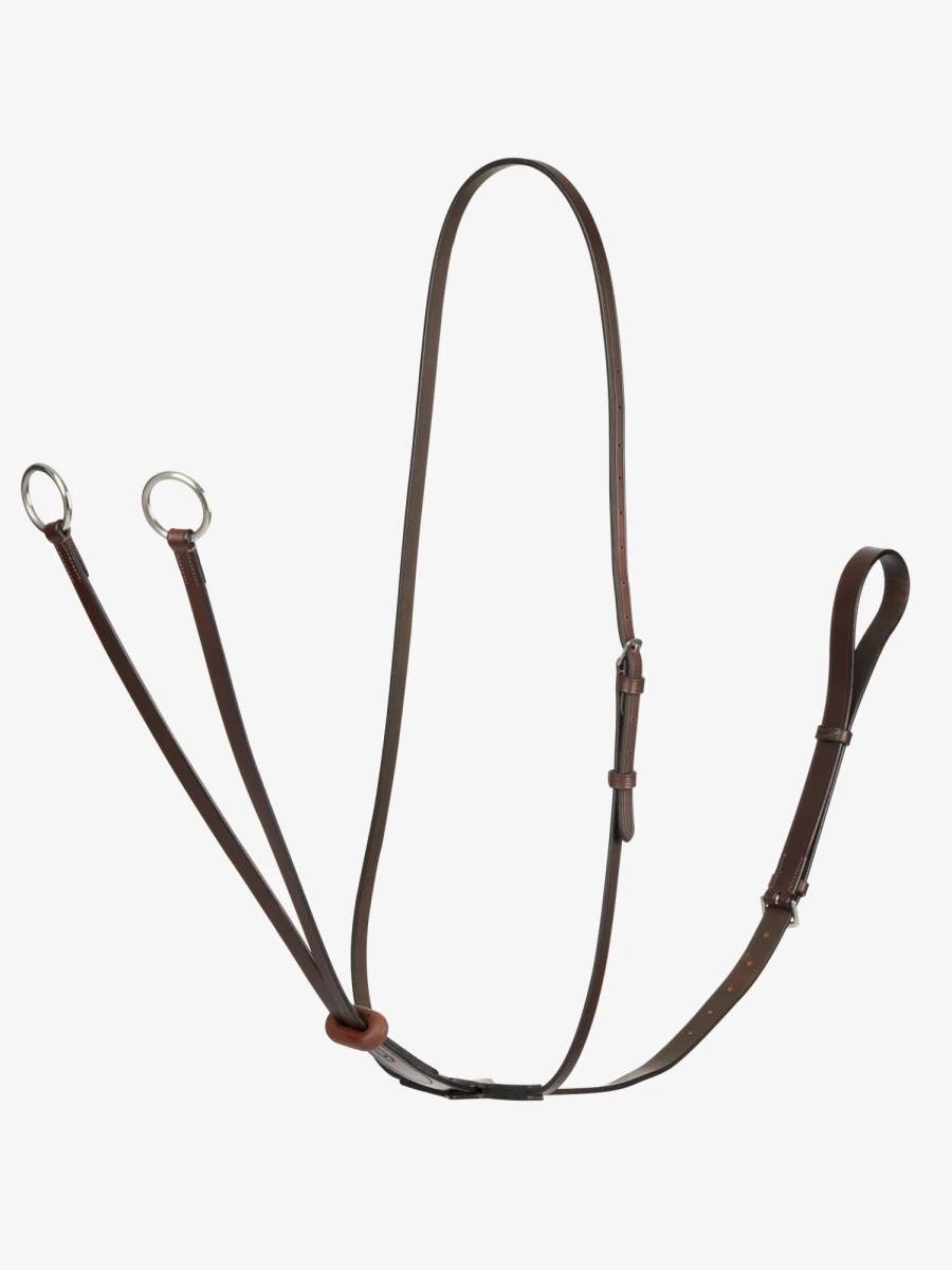 LeMieux Arika Running Martingale Horse Training Equipment - Havana & Silver Color Options