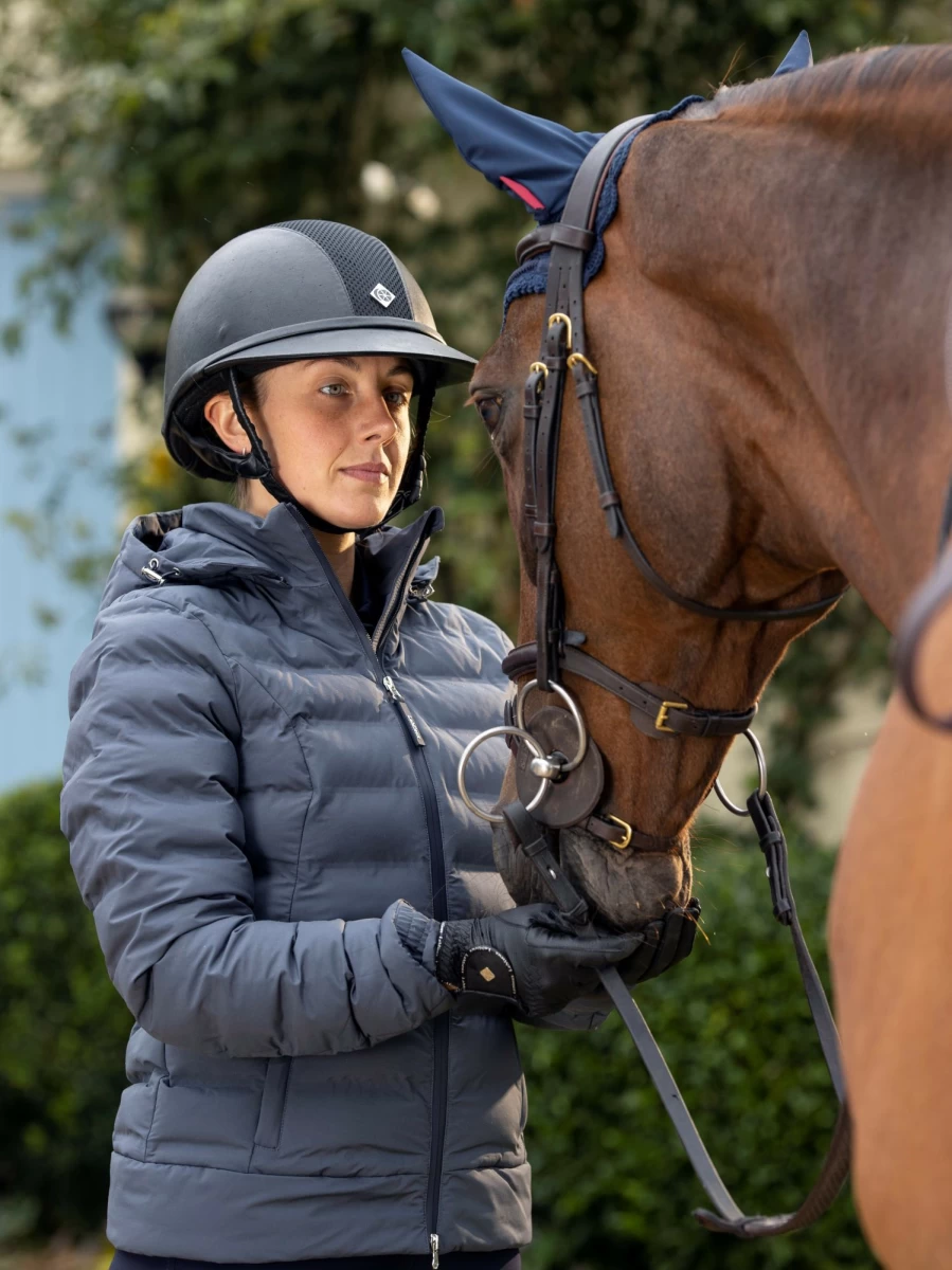 LeMieux Waterproof Puffer Jacket for Women - Insulated Winter Coat, Windproof Grey Outerwear