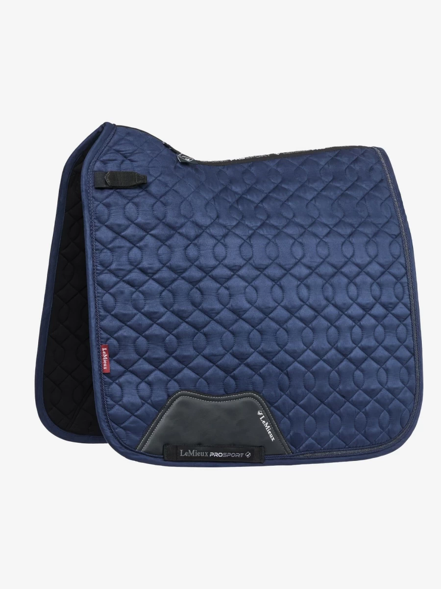 LeMieux Navy Crystal Suede Dressage Saddle Pad for Horses – Premium Equestrian Training Gear