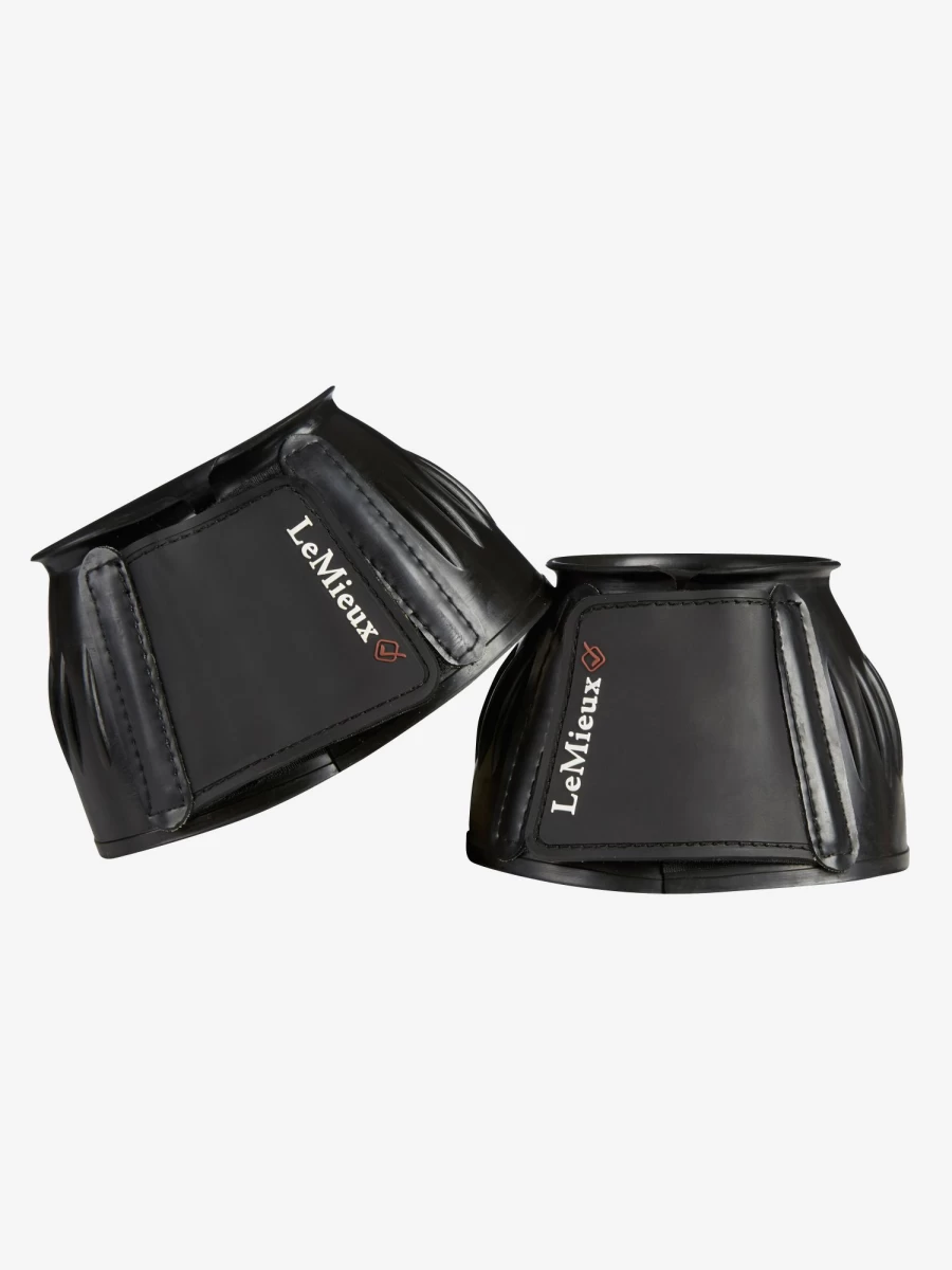 LeMieux Rubber Bell Boots for Horses - Durable Black Hoof Protection