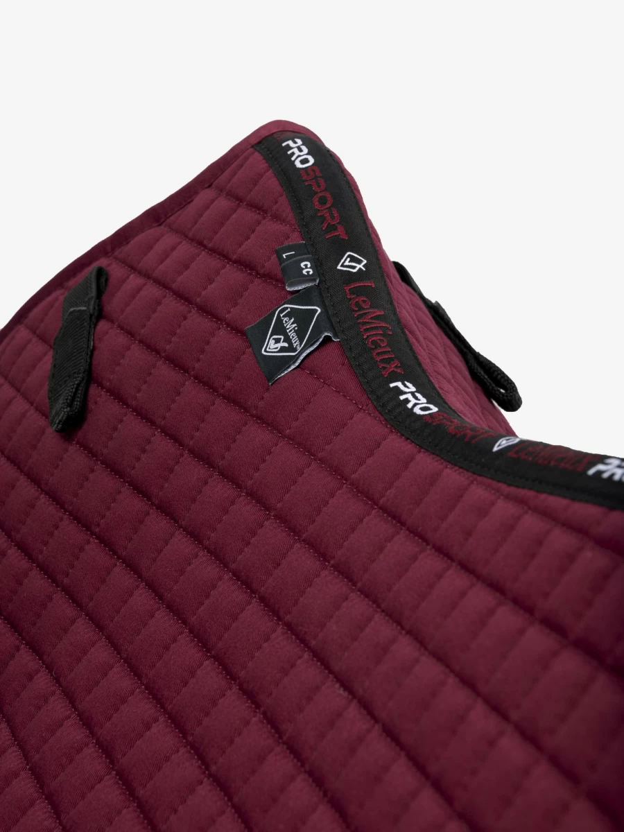 LeMieux Burgundy Cotton Close Contact Square Equestrian Saddle Pad