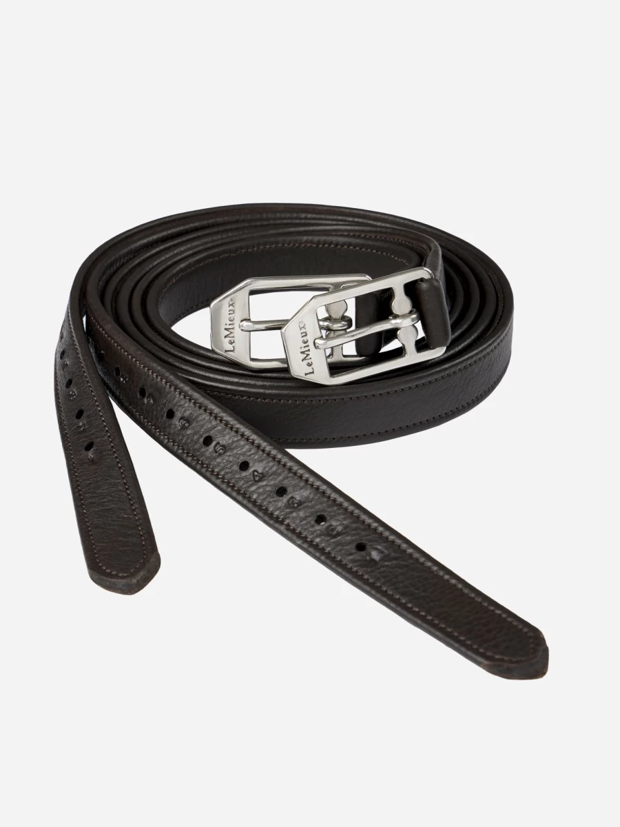 LeMieux Arika Brown Stirrup Leathers for Equestrian Riding