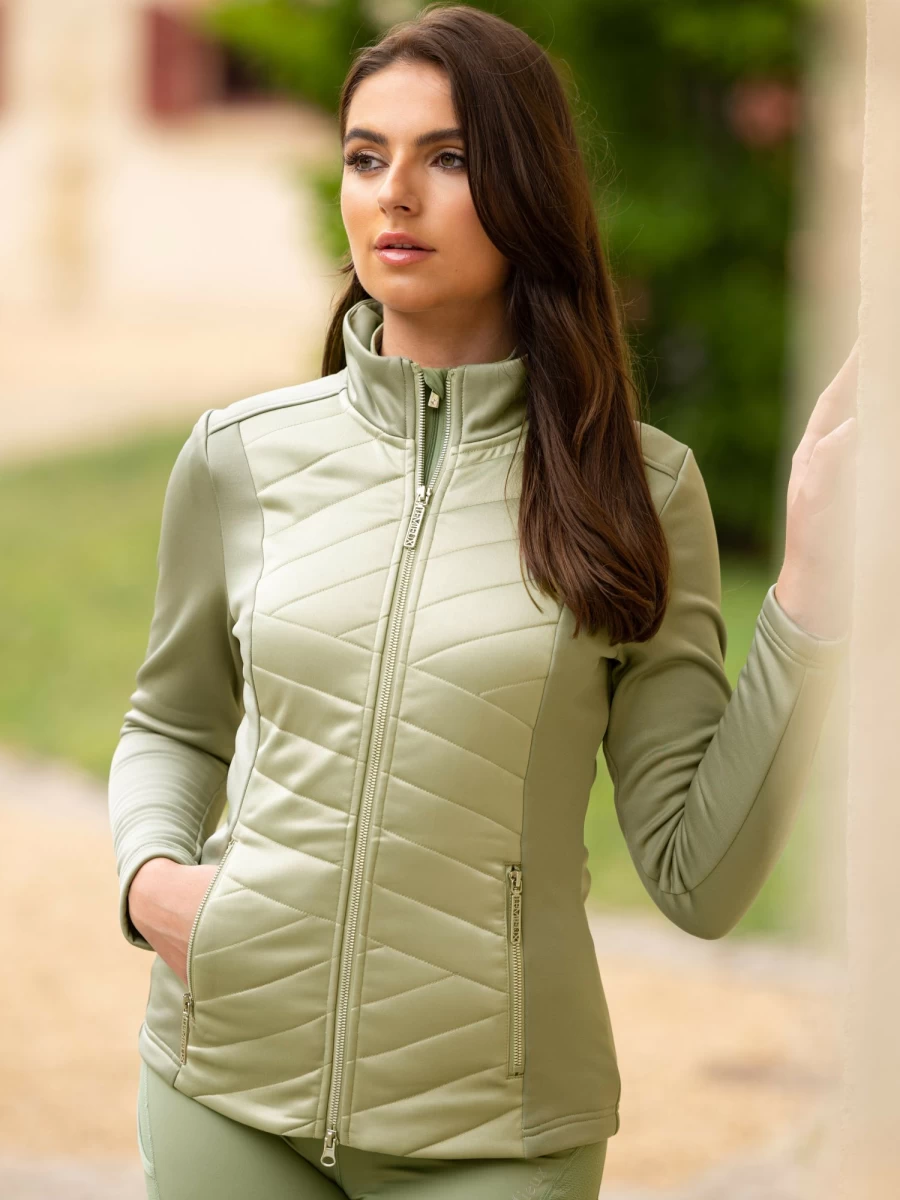 LeMieux Dynamique Waterproof Equestrian Jacket for Women – Lightweight Fern Green Riding Coat