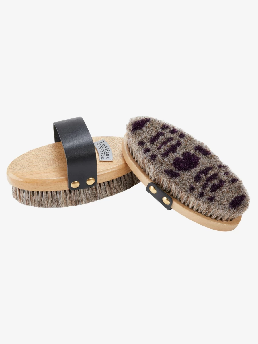 LeMieux Heritage Dapple Horse Body Brush - Premium Grooming Tool for Shine & Coat Health