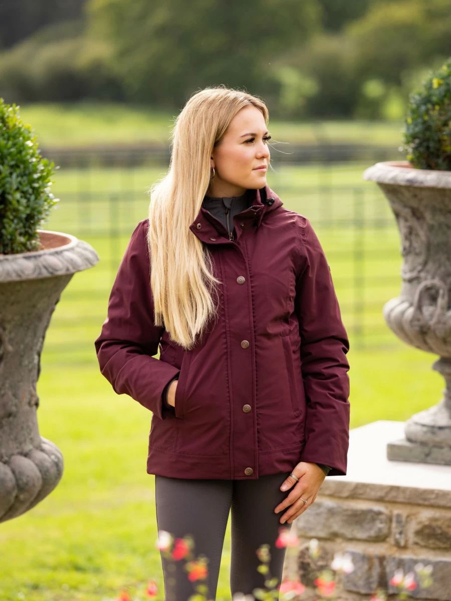 LeMieux Laura Waterproof Short Coat for Women - Lightweight Raincoat with Hood, Windproof Outdoor Jacket