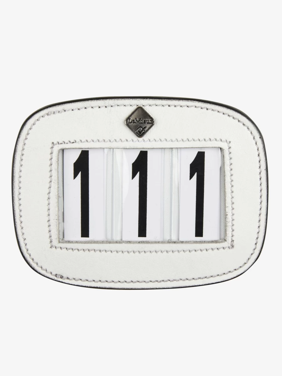 LeMieux White Saddle Number Holder - Secure & Durable Equestrian Accessory