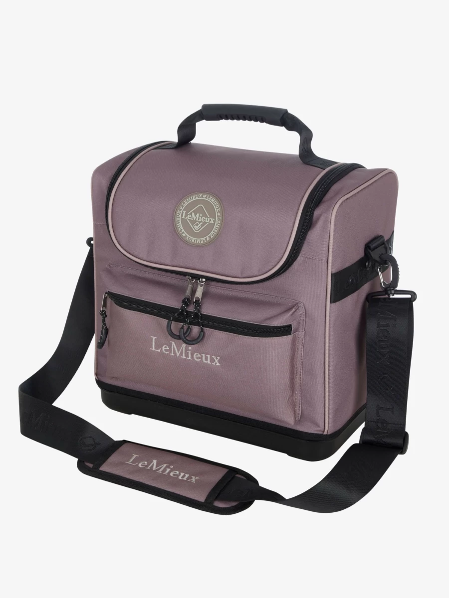 LeMieux Grooming Bag Pro - Premium Walnut Leather Equestrian Grooming Kit for Horse Care