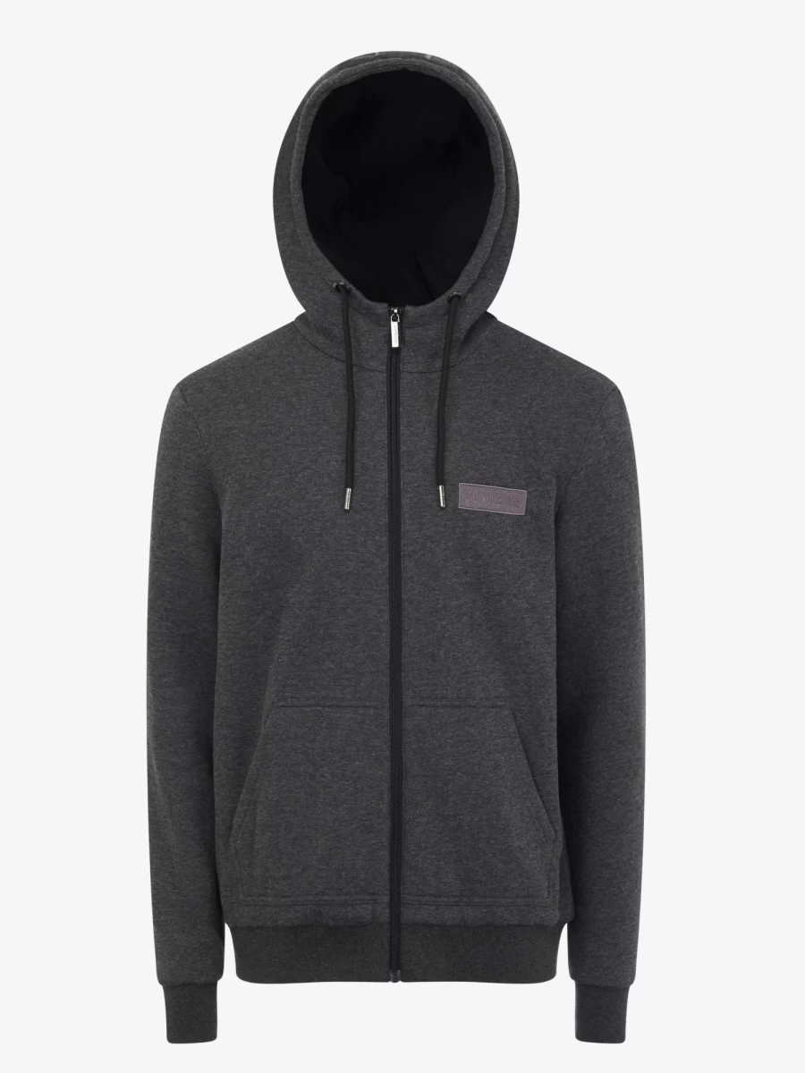 LeMieux Men's Graphite Zip-Up Hoodie - Lightweight Fleece Pullover with Front Pocket