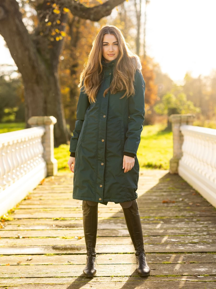 LeMieux Loire Waterproof Equestrian Riding Coat for Women & Men – Spruce Green Equestrian Jacket