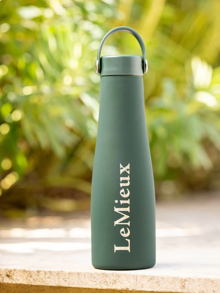 LeMieux Insulated Water Bottle - Spruce Green, BPA-Free Stainless Steel Drinkware for Hot & Cold Beverages