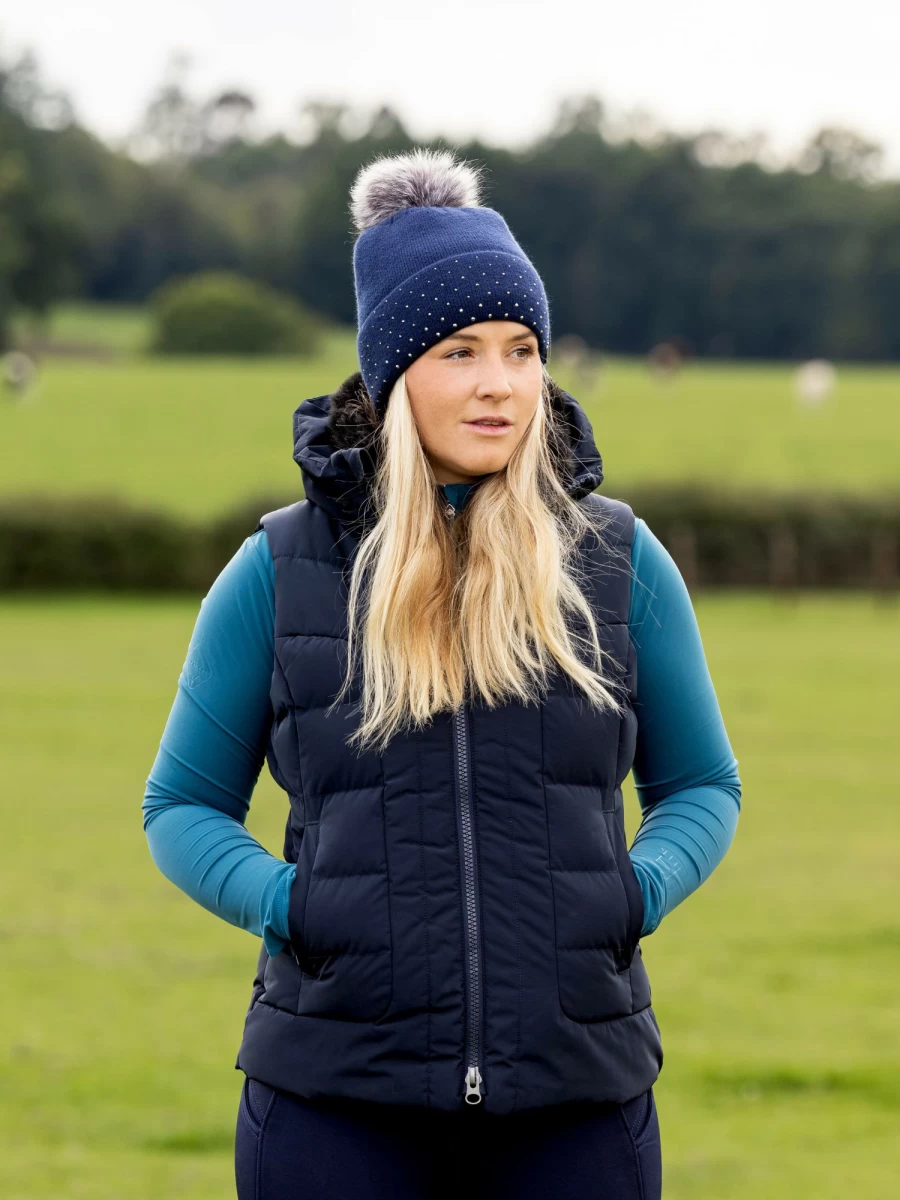 LeMieux Loire Winter Gilet for Men & Women - Navy Blue Quilted Vest
